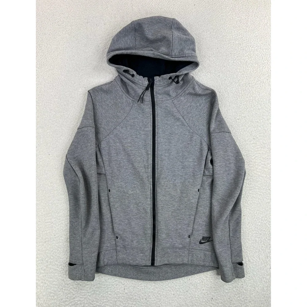 Nike Windrunner Hoodie Mens Small Gray Tech Fleece Sweatshirt 806329-091